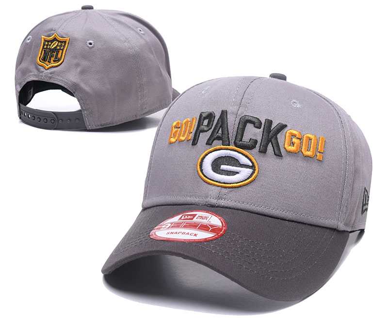 Packers Go Pack Go Gray Peaked Adjustable Hat GS,We sell and wholesale Packers Go Pack Go Gray Peaked Adjustable Hat GS on line form chian!